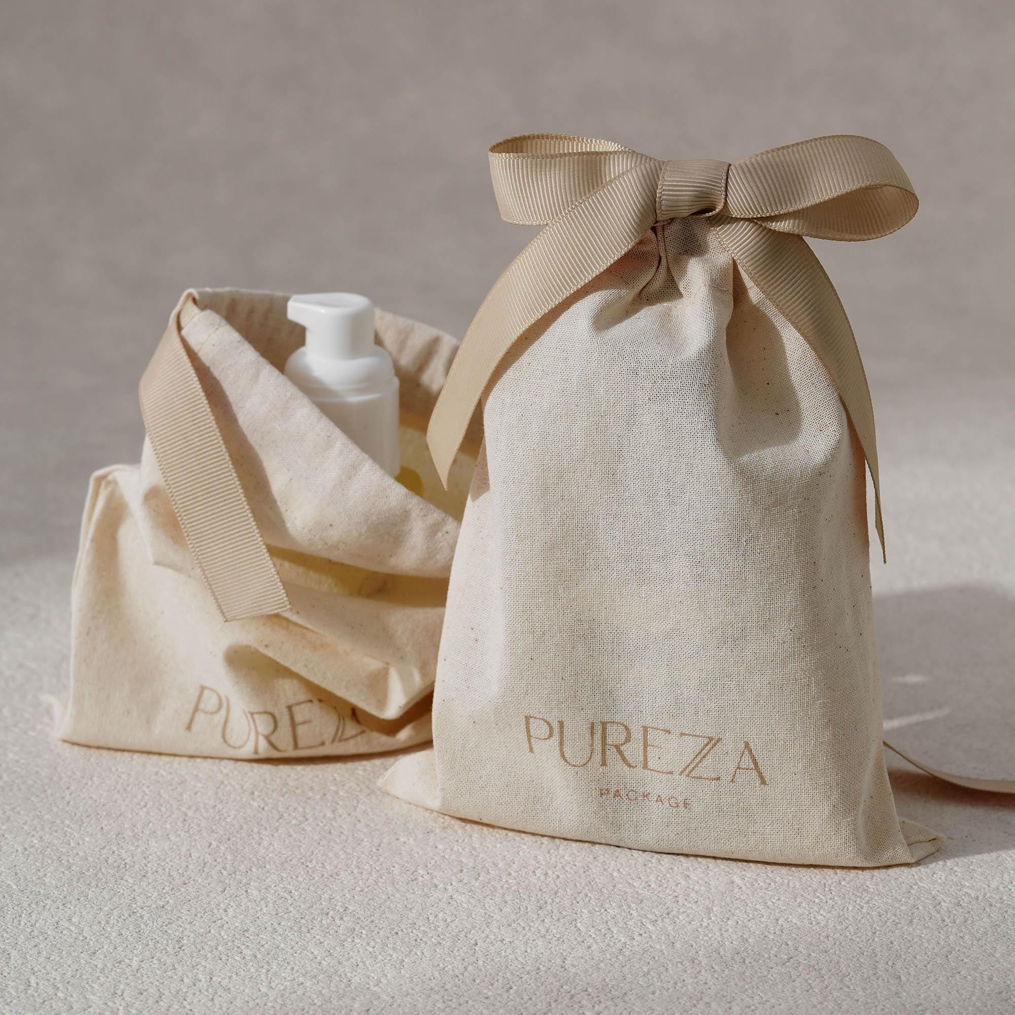 Luxury Skincare Packaging - Настраиваемый мешочек из натурального хлопка на